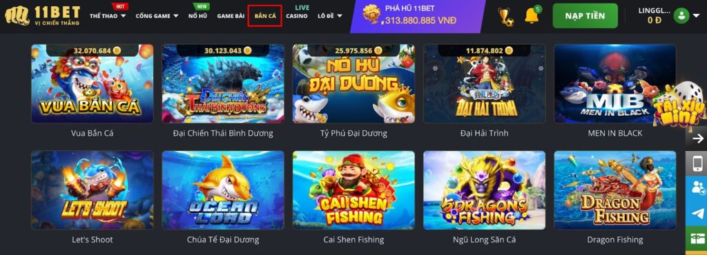 Nhà cái 11bet cung cấp đến người chơi nhiều sản phẩm, trò chơi khác nhau
